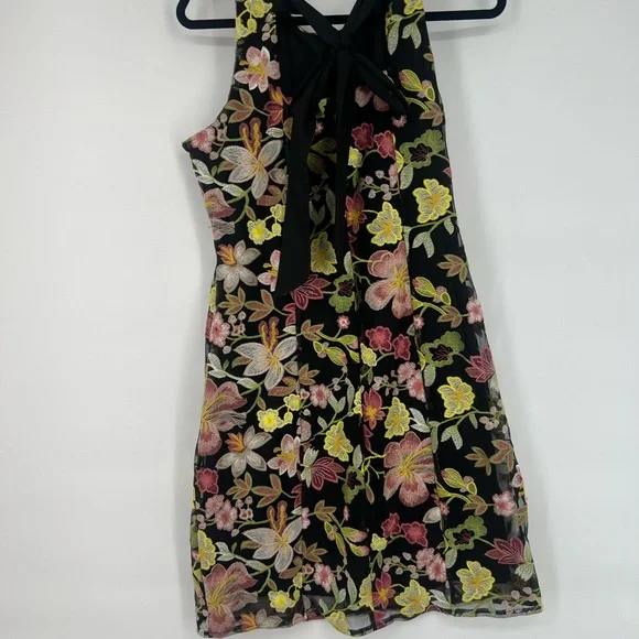 Sam Edelman Black Dress with Floral Embroidery - Picture 3 of 11